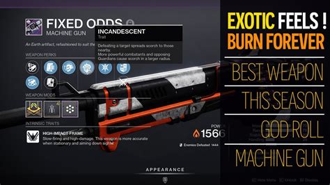 This feels like an exotic! God roll fixed odds machine gun. Duality .